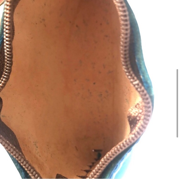 Genuine leather handmade handcrafted mermaid cute coin wristlet bag - Picture 4 of 4